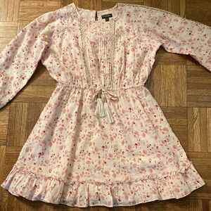 Velveteen Immi Dress with Swiss Dot, Beading and lattice work embellishment.